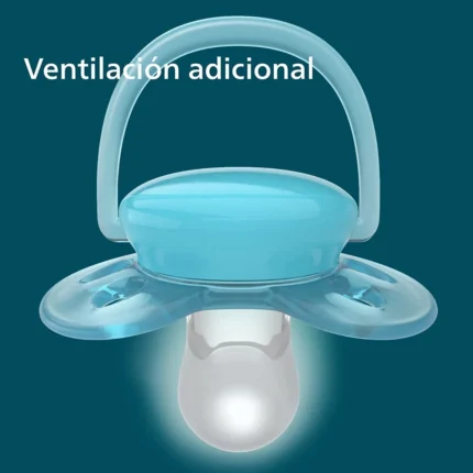 chupete philips avent ultra air color azul y verde de 0 a 6 meses x2