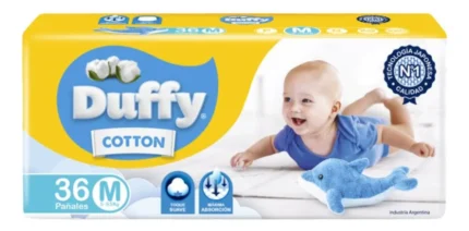 Pañal duffy cotton para bebes talle G con cintura x28