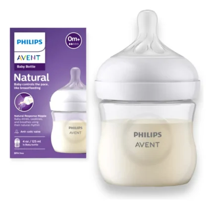 mamadera avent philips natural response 125ml de 0 a 6 meses color blanco