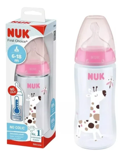 set de 2 mamaderas nuk fc 150ml y 300ml + 2 chupetes signature