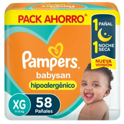 pañal pampers babysan hipoalergenico talle xg x58